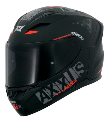 Capacete Axxis Segment Nyc B5 Preto E Vermelho Fosco
