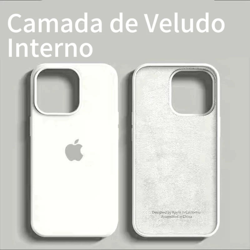 Capinha Silicone Aveludada Para iPhone