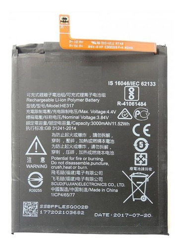 Bateria Para Nokia 6 + Adhesivo  - Dcompras