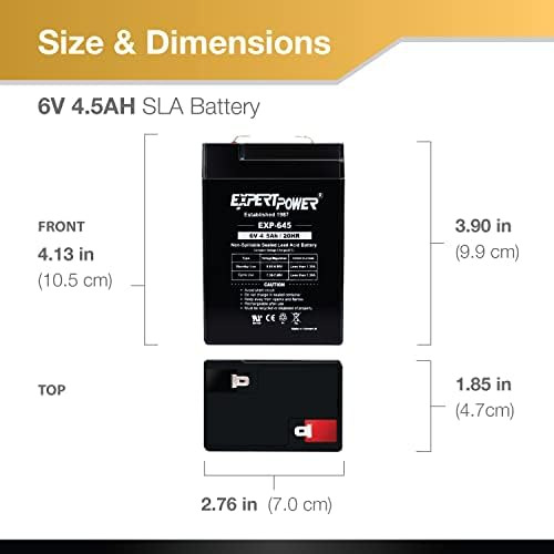 Bateria Recarregável Expertpower De 6 Volts E 4,5 A (exp645)