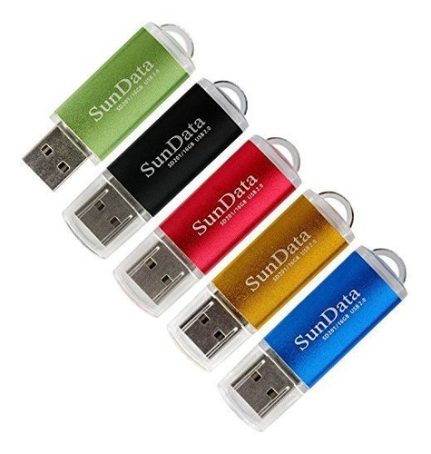 Sundata 5 Pack 16gb Usb 2.0 Flash Drive Thumb Drives Memory