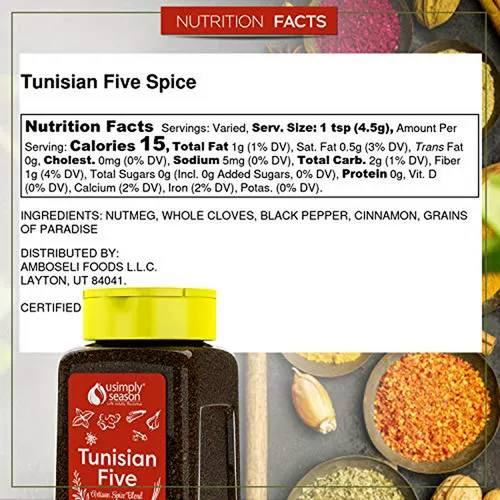 Especias Del Medio Oriente Usimplyseason (cinco Especias Tun