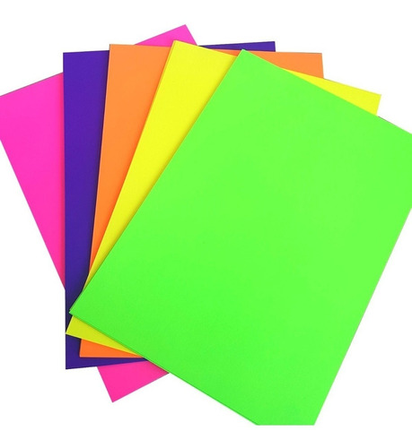 Eva Liso Neon 40x60 Pacote Com 5