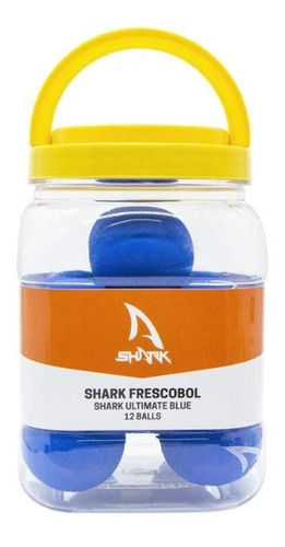 Bola De Frescobol Shark Pote Com 12 Bolas Azul
