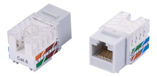 Cat6 Rj45 Keystone Jack Punch-down Network 45 Grados (termin