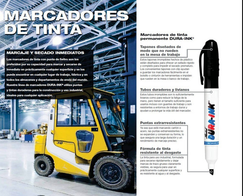 Imagen 4 de 10 de Marcador Fibra Permanente Punta Fina Markal Dura Ink 15