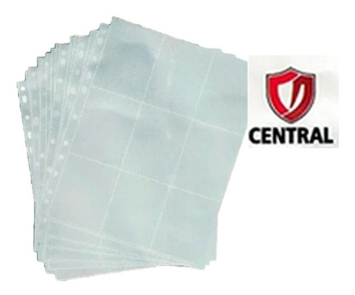 Imagem 2 de 2 de 50 Folhas Plástica P/ Fichário 9 Bolsos Central - Card Games