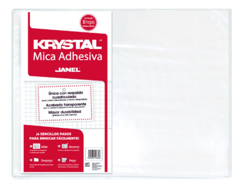 Krystal Mica Adhesiva Janel  50 Cm X 65 Cm Pelicula Plastica