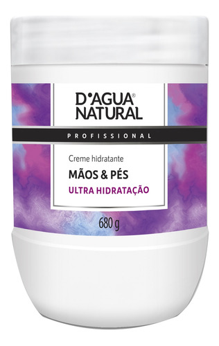 Creme Desodorante Hidratante Mãos E Pés 680g D'água Natural