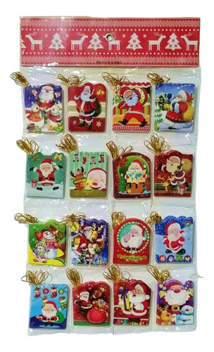 Pack 128 Tarjetas Navideñas Para Regalos Navidad 5.5x7 Cm