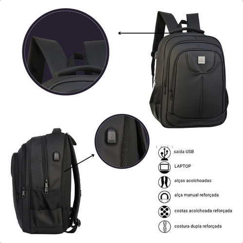 Mochila Mormaii Casual Mor-2482 30l Sm25 Preto