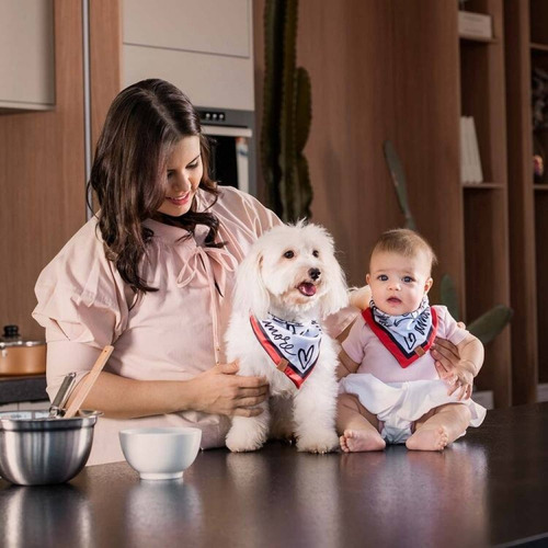 Bandana Pet Jr Dupla Face Para Cachorros E Gatos Amore Cor Vermelho Amore P