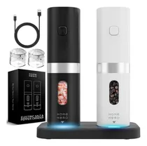 Comprar Molinillos Eléctricos De Sal Y Pimienta Con Luz Led Recargab