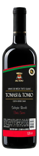 Vinho Tinto Suave Seleção Bordô Adega Vinícola Del Nono 1 L