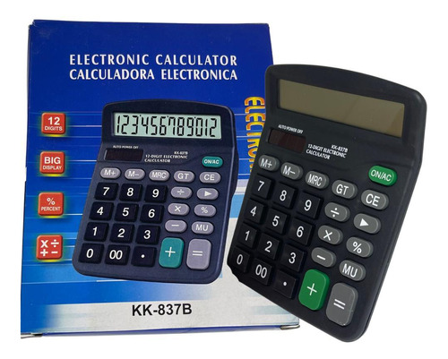 Calculadora De Mão Solar 12 Dígitos Teclas Grandes 165g