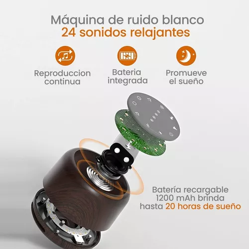 Maquina Ruido Blanco Para Dormir Inalámbrica Bebes Adultos