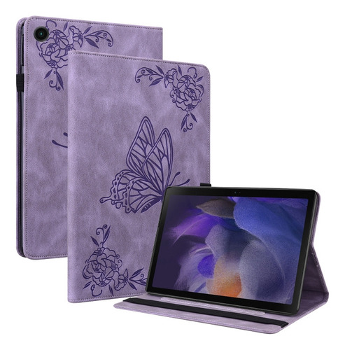 Funda Con Diseño De Flores Moradas Para Samsung Galaxy Tab A