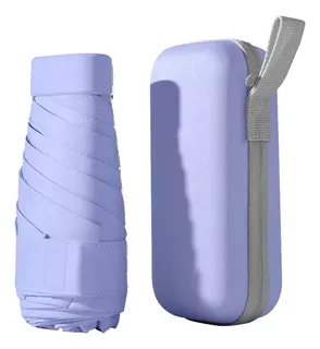 Mini Guarda Chuva Bolsa Cápsula De Bolso Portátil Anti-uv Cor Roxo