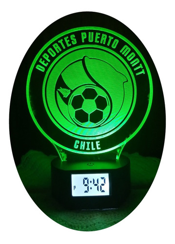 Lámpara Led Ilusión 3d Reloj Alarma Deportes Puerto Montt