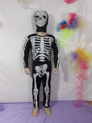 Disfraz Económico De Esqueleto Infantil X 1