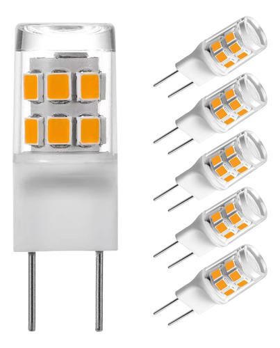 Ssqy Bombilla Led G8/gy8.6 De 3 Vatios De Luz Blanca Cálida 