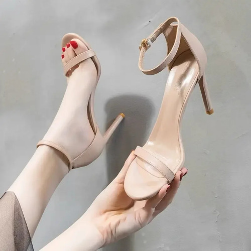Sandalias De Tacón Alto De Moda Para Mujer Con Correa En El