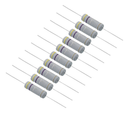 10 Resistencias 0.47 Ohm Resistor Película Óxido Metal 5w 5%