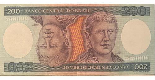 Billete Antiguo De Brasil. 200 Cruzeiros. 1984.