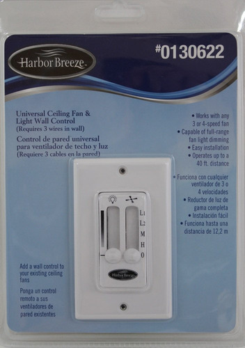 Harbor Breeze Universal Ventilador Techo Control Pared Luz #