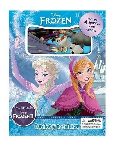 Frozen 2 Cuentos Y Aventuras Libro Niños Con 4 Figuras
