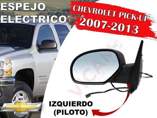 Espejo Chevrolet Pickup 2007-2013 Eléctrico Con Desempañante