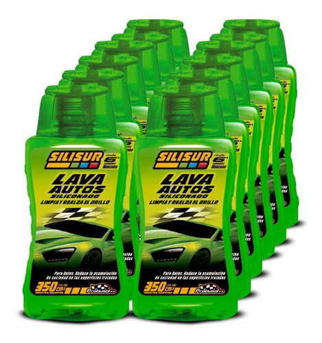 Silicona Para Auto Shampoo Manzana Silisur 350cc Pack 12un