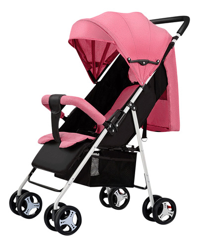 Carriola De Baston Plegable Para Bebe Carreola Reclinable Premium  Color Rosa Keep Going Max®