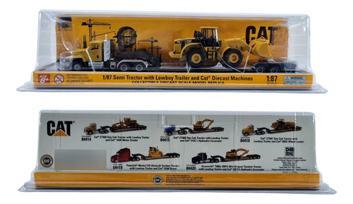 Tráiler Cat Ct681 Cat 950g Pala Cargadora Esc. 1:87 Diecast Color Amarillo