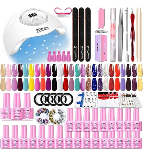 Lampara De Uñas  Kit De Esmalte De Uñas En Gel De 25 Colores