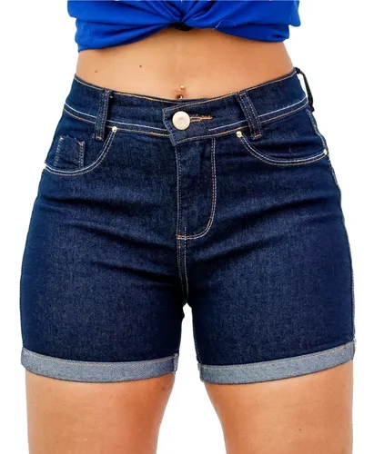 Shorts jeans sales com lycra feminino