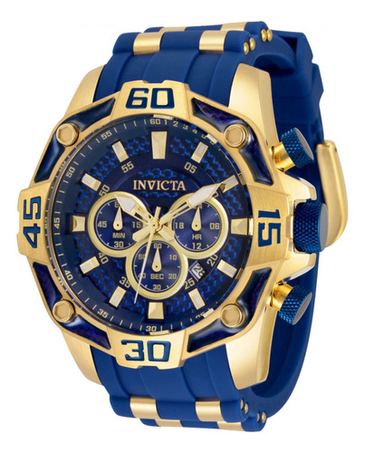 Reloj Para Hombres Invicta Pro Diver 33836 Azul, Oro