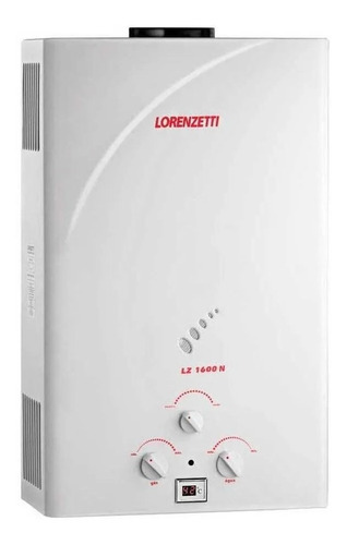 Aquecedor A Gás Lorenzetti Lz 1600n Cor Branco Tipo de gás GN