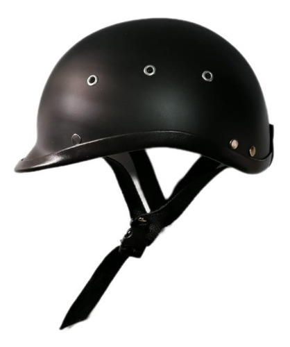 Casco De Moto Tipo Policia  Choper Abierto Negro