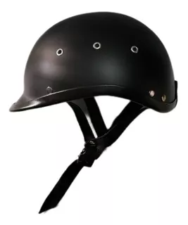 Casco De Moto Tipo Policia Choper Abierto Negro