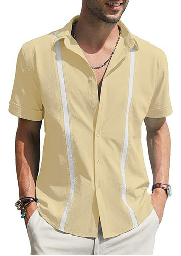 Camisa Cuban Camp Guayabera Para Hombre Mexicaribbean