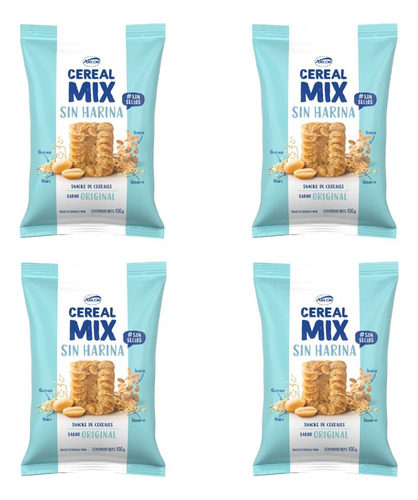 Snack Galletitas Original Sin Harina Cereal Mix X 4 U.