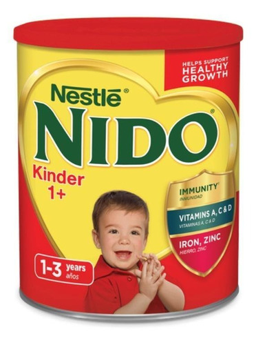 Leche de fórmula en polvo Nestlé Nido Kinder 1+ en lata de 56.3oz - 12 meses a 3 años