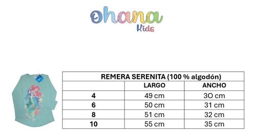 Remera Sirenita - Disney Licencia Oficial
