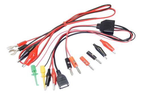 Kit De 36 Puntas Para Fuente De Laboratorio Con Cable 5.5mm Negro
