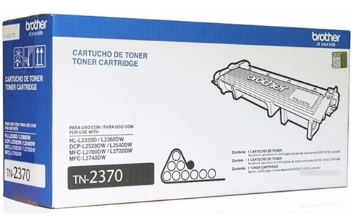 Imagen 2 de 5 de Toner Original Brother Tn-2370 Negro Hl 2320d Hl 2360dw