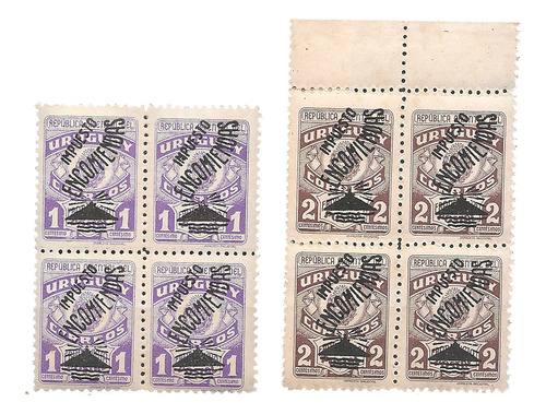Uruguay Año 1947 T P Colis Postaux Yv 69/70 Mint 