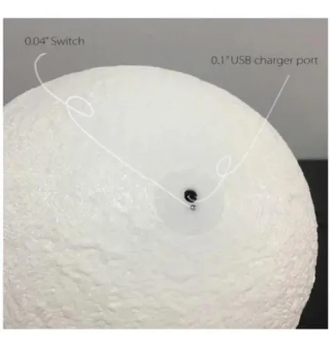 Lámpara De Mesa Forma De Luna Mydethun