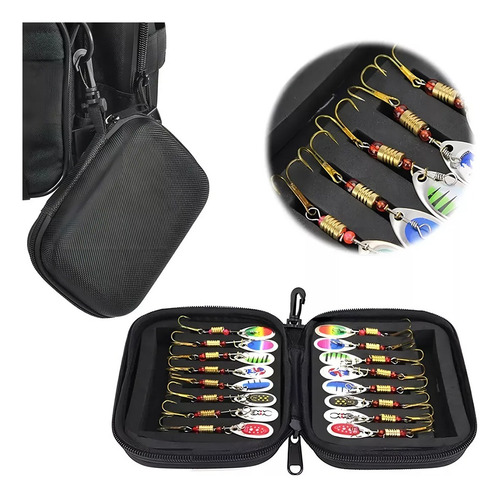 Juego 16pcs Cucharas De Pesca Señuelos De Metal Multicolor