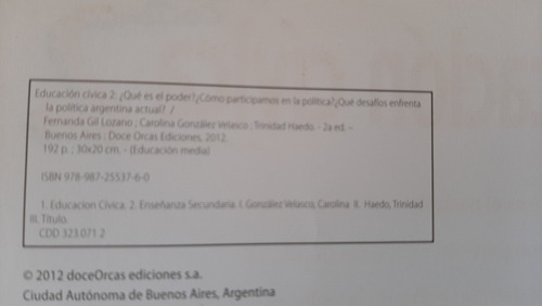 Imagen 2 de 6 de Educacion Civica 2 Vv Aa Doce Orcas